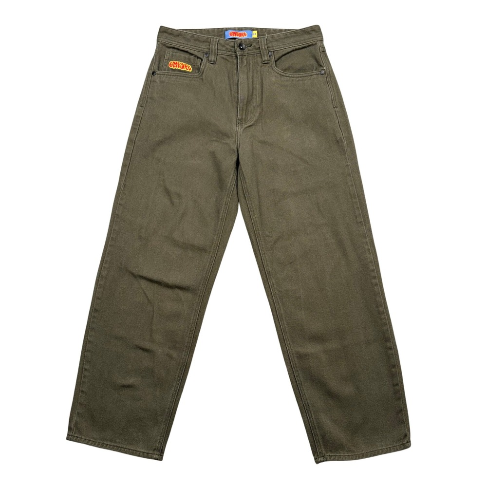 Empyre Jeans Mens 28 Olive Green Skate Baggy Y2K 90s Loose Denim Relaxed Vintage